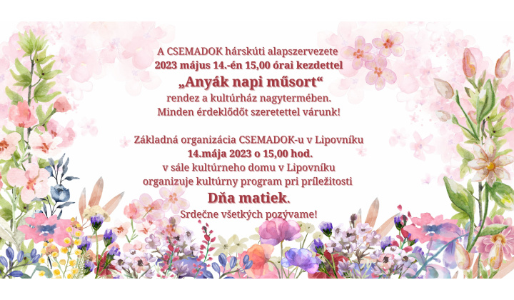 Deň matiek  Anyák napja