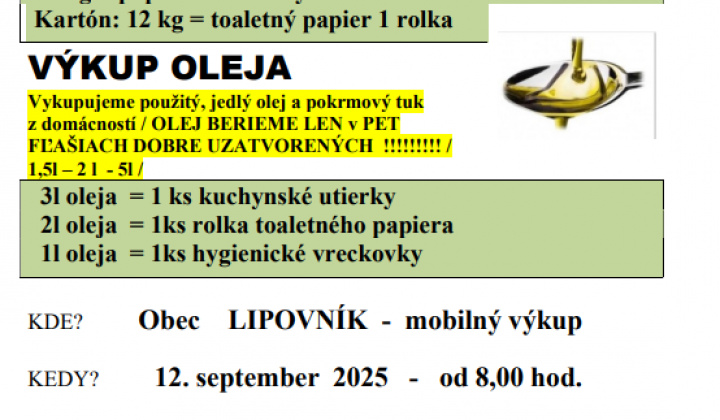 Výkup papiera a olejov