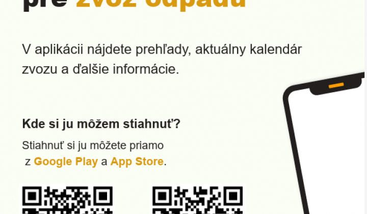 Mobilná aplikácia zvoz odpadu