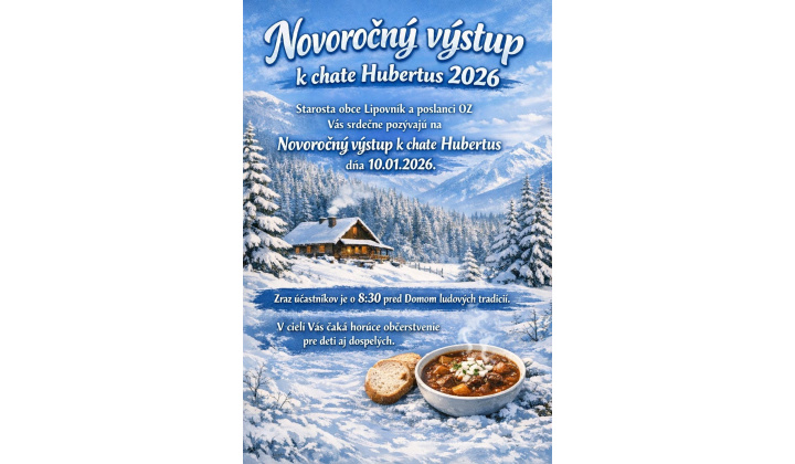 Fotka pre článok Novoročný výstup k chate Hubertus 2026 - Újévi túra a Hubertusz vadászházhoz 2026