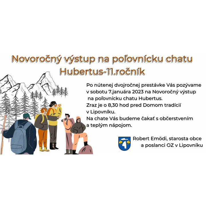 Novoročný výstup na poľovnícku chatu Hubertus