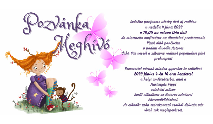Pozvánka na  Deň detí-Gyermeknapi meghívó