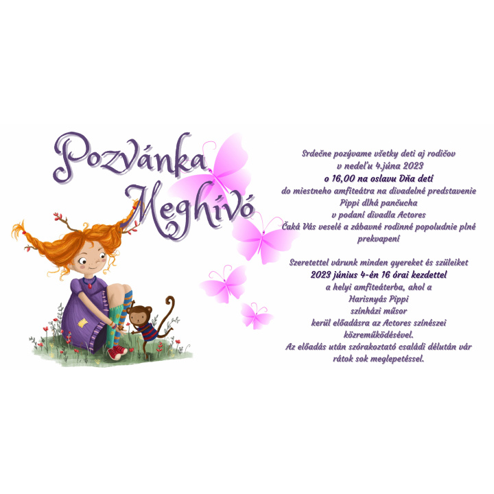 Pozvánka na  Deň detí-Gyermeknapi meghívó