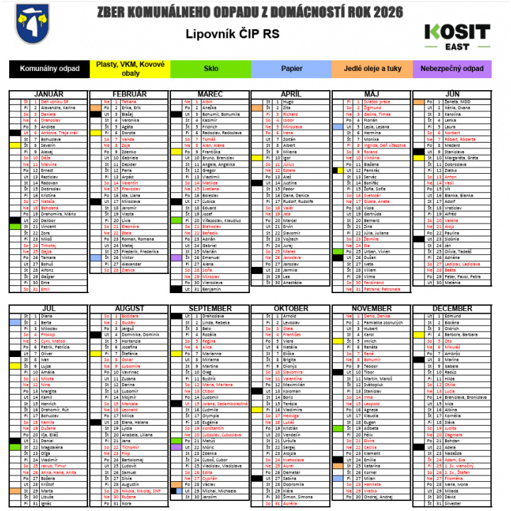 Menšia fotka pre článok ZBER KOMUNÁLNEHO ODPADU Z DOMÁCNOSTÍ ROK 2026